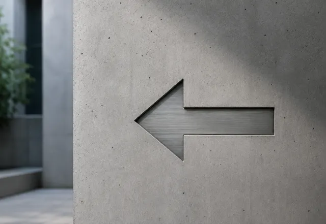 Directional sign picture after horizontal flip