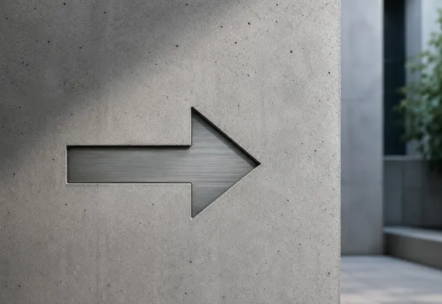Directional sign picture before horizontal flip